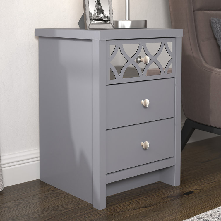 Wayfair mirrored deals bedside table